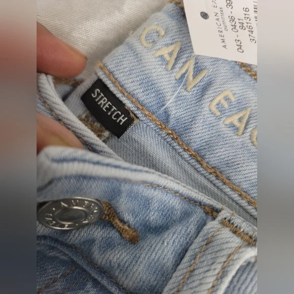 Mom Straight Stretch Light Blue Women's Jeans Size Us8 Long - Picture 3 of 10